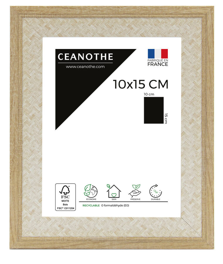 Cadre photo Palma nature 10x15cm - CEANOTHE