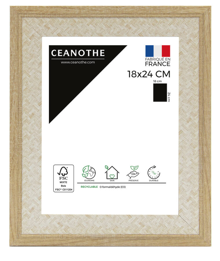 Cadre photo Palma nature 18x24cm - CEANOTHE