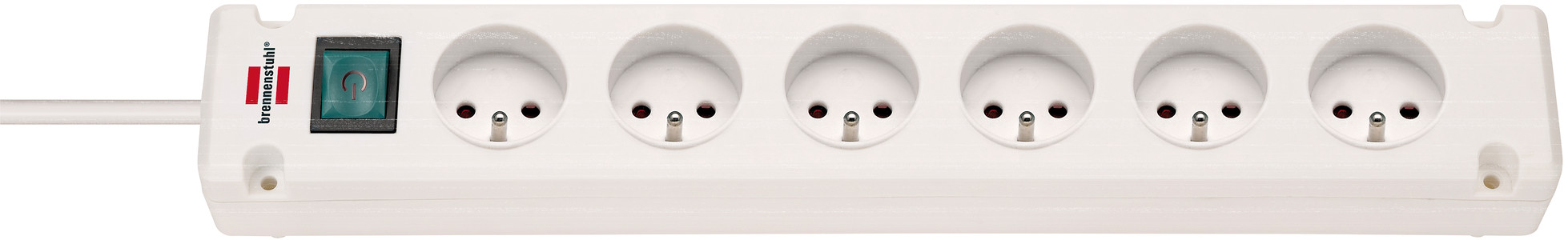 Multiprise bremounta blanche 6 prises 3m de câble