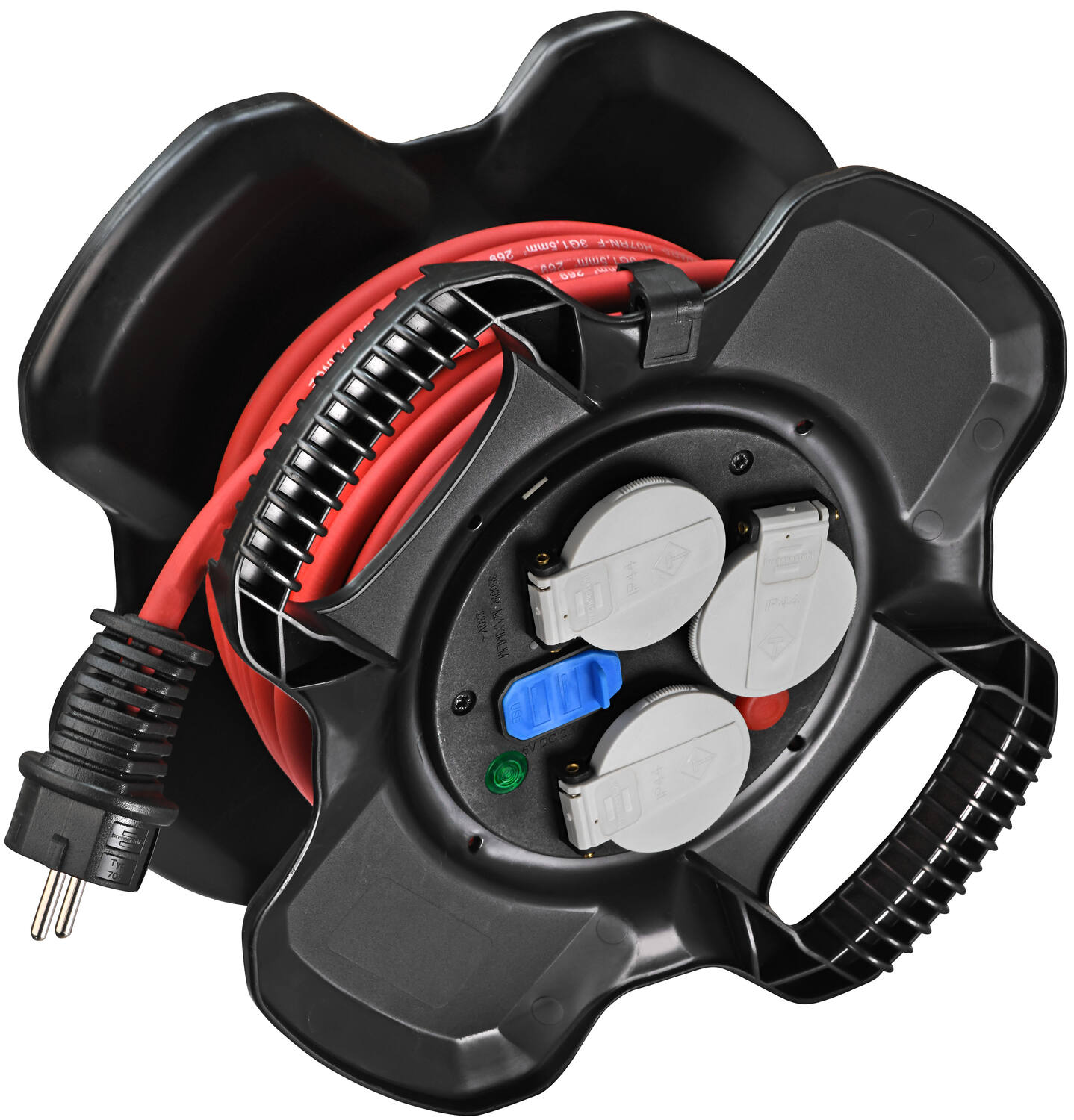 Enrouleur de câble électrique compact X-GUM IP44 3 prises