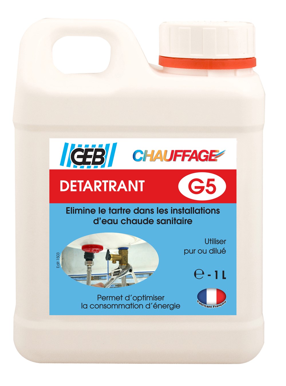 Détartrage circuit eau chaude sanitaire 1l