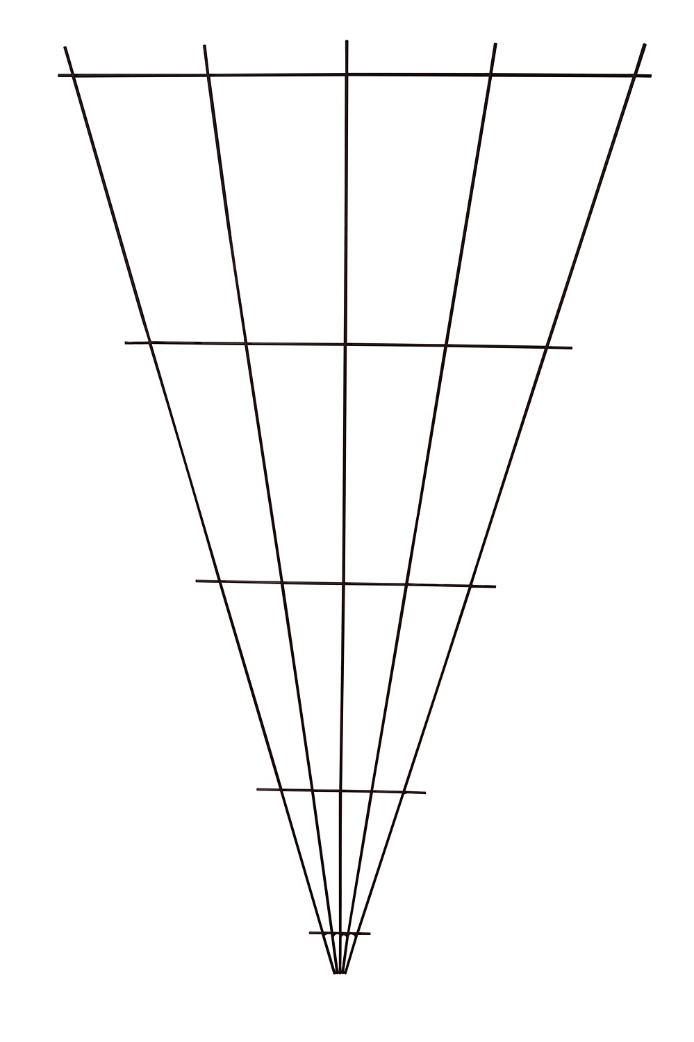 Treillage éventail mural 140x75