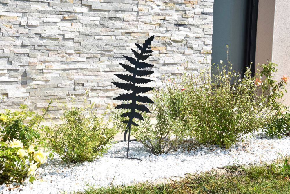 Déco en métal à planter Fougère 25x70cm anthracite - LOUIS MOULIN