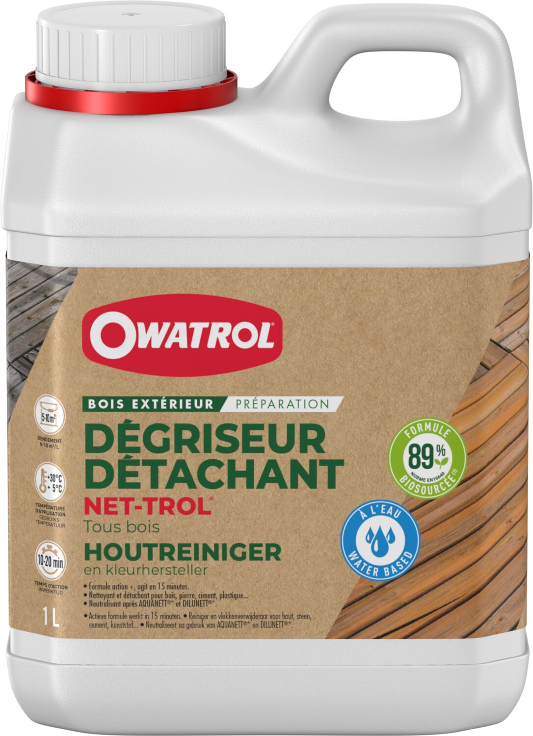 Dégriseur neutralisant gélifié Net-Trol bois 1 L - OWATROL