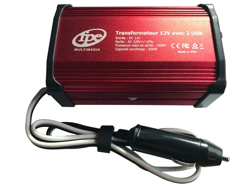 Convertisseur 12v 230v 300w allume cigare