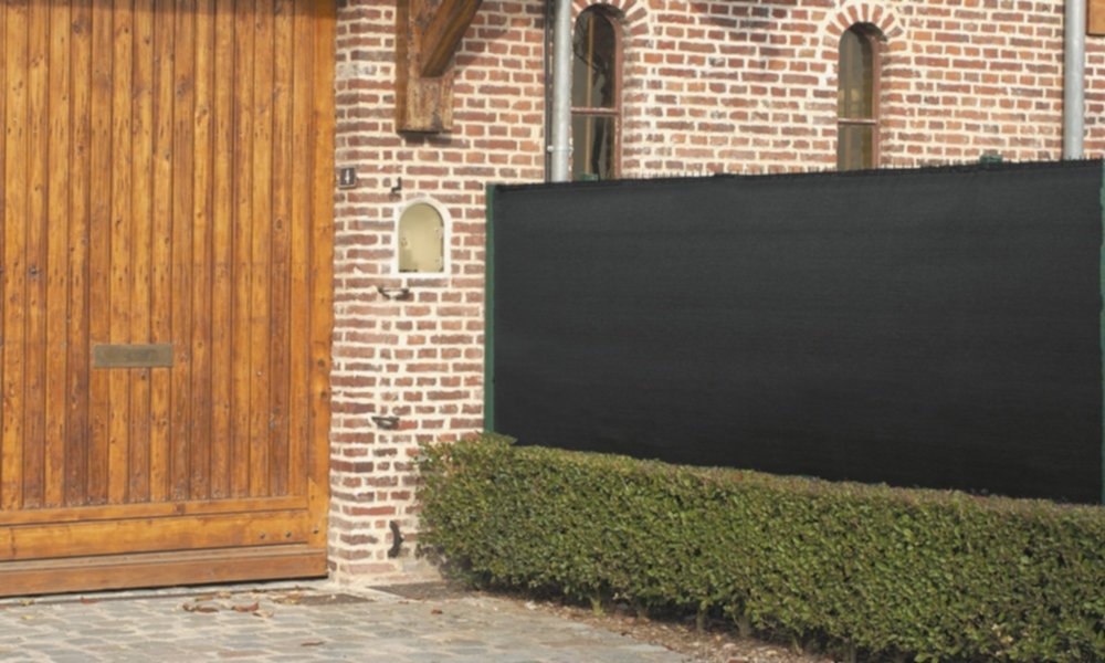 Brise-vue Maille Tissée Occultation 90% H1,5xL10m Noir - IDEAL GARDEN
