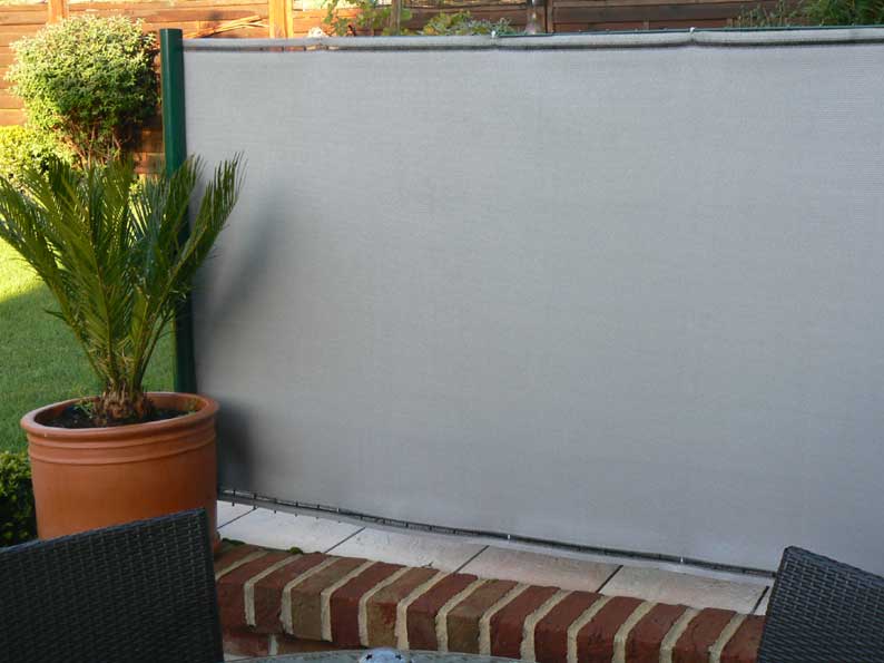 Brise vue 200g 95% 1 x 3 m gris  - IDEAL GARDEN