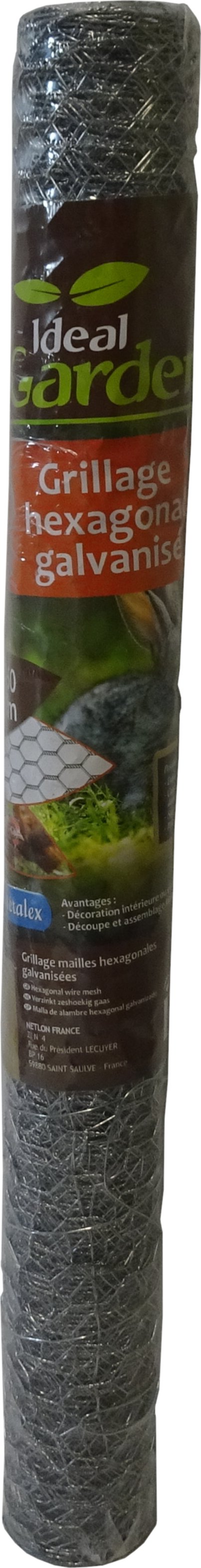 Grillage hexagonal galvanisé 13 mm 0,5 x 3 m - IDEAL GARDEN