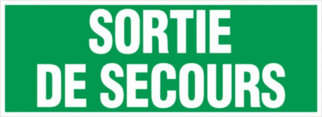 Panneau 330x120 mm rigide sortie de secours