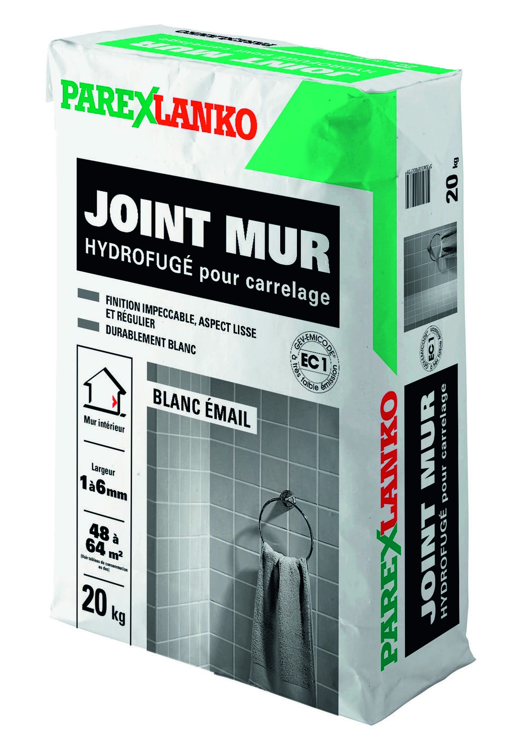 Joint de carrelage mur blanc email 20 kg - PAREXLANKO
