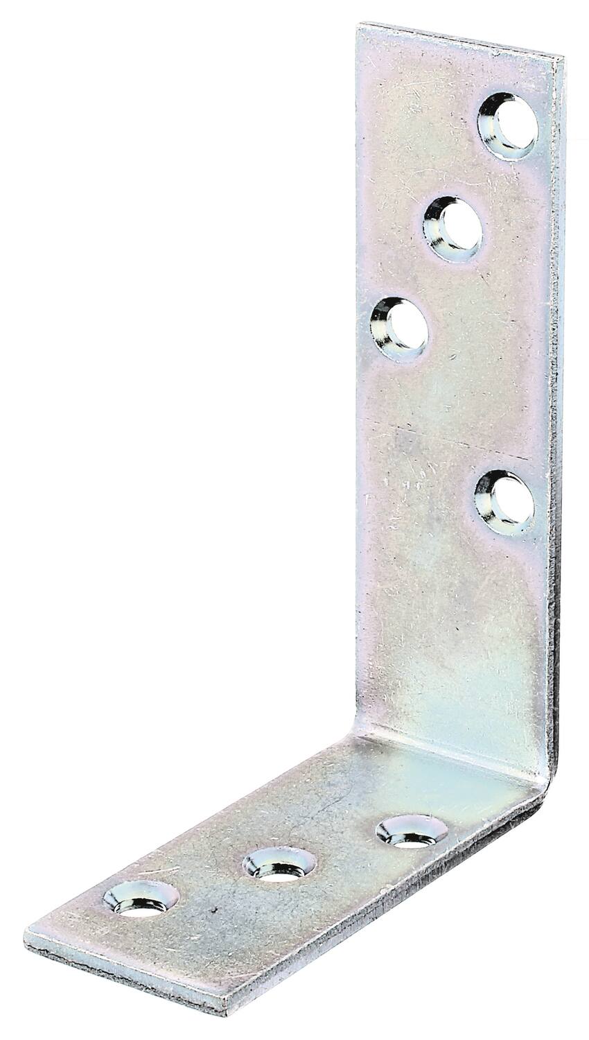 Équerre de poutre côtés inégaux 35x120x4mm Ø7mm 7 trous - ALBERTS