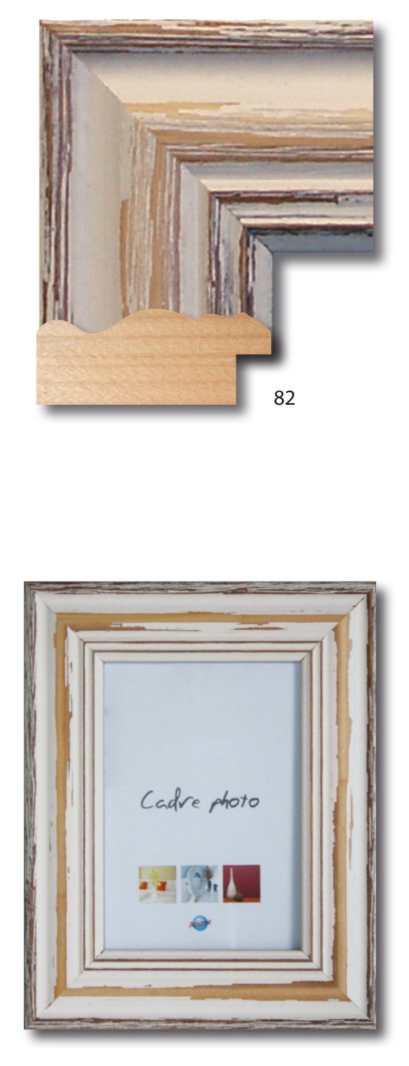 Cadre griffe blanc 10 x 15 cm