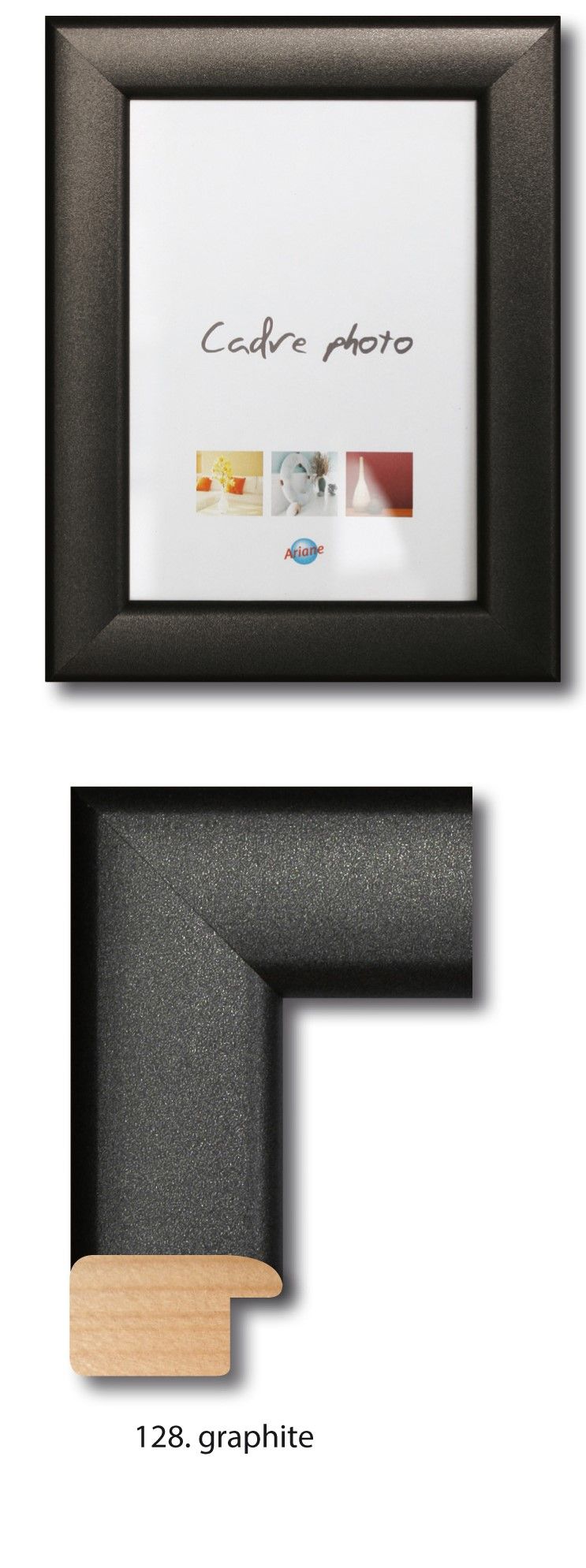 Cadre coloris graphite 24 x 30 cm