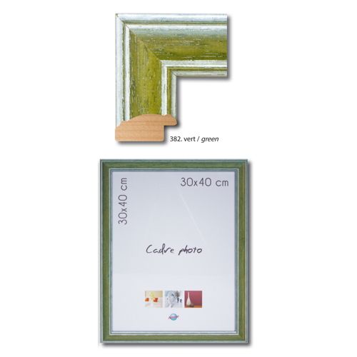 Cadre cérusé vert 30 x 40 cm