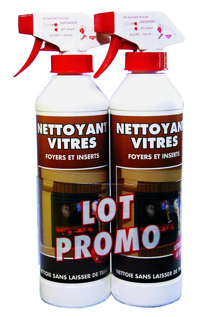 2 nettoyants vitres insert 500ml - PYROFEU