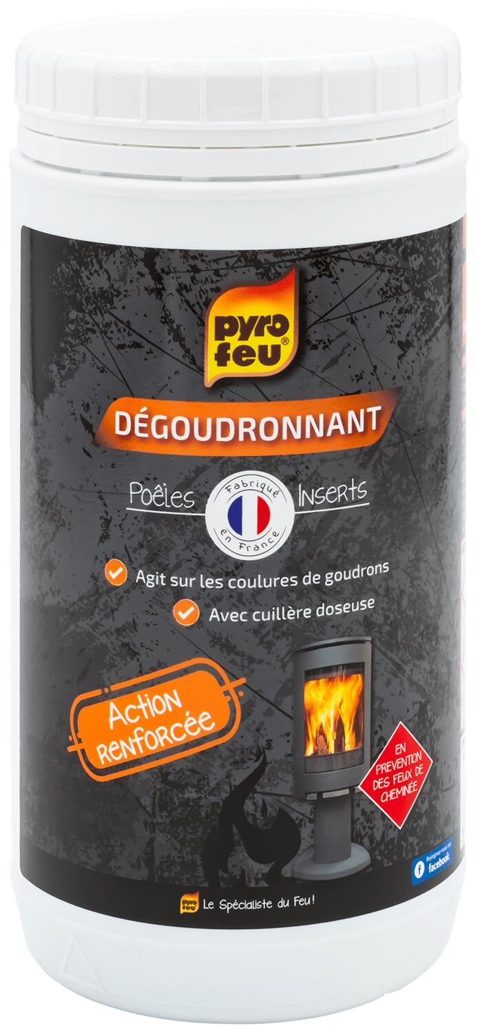 Dégoudronnant pour foyers d'inserts pot de 800g PYROFEU