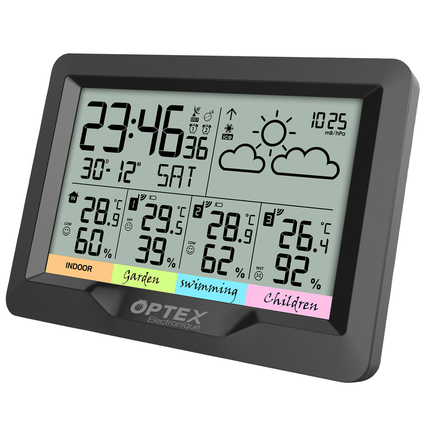 Station météo avec 3 sondes extérieures - OPTEX