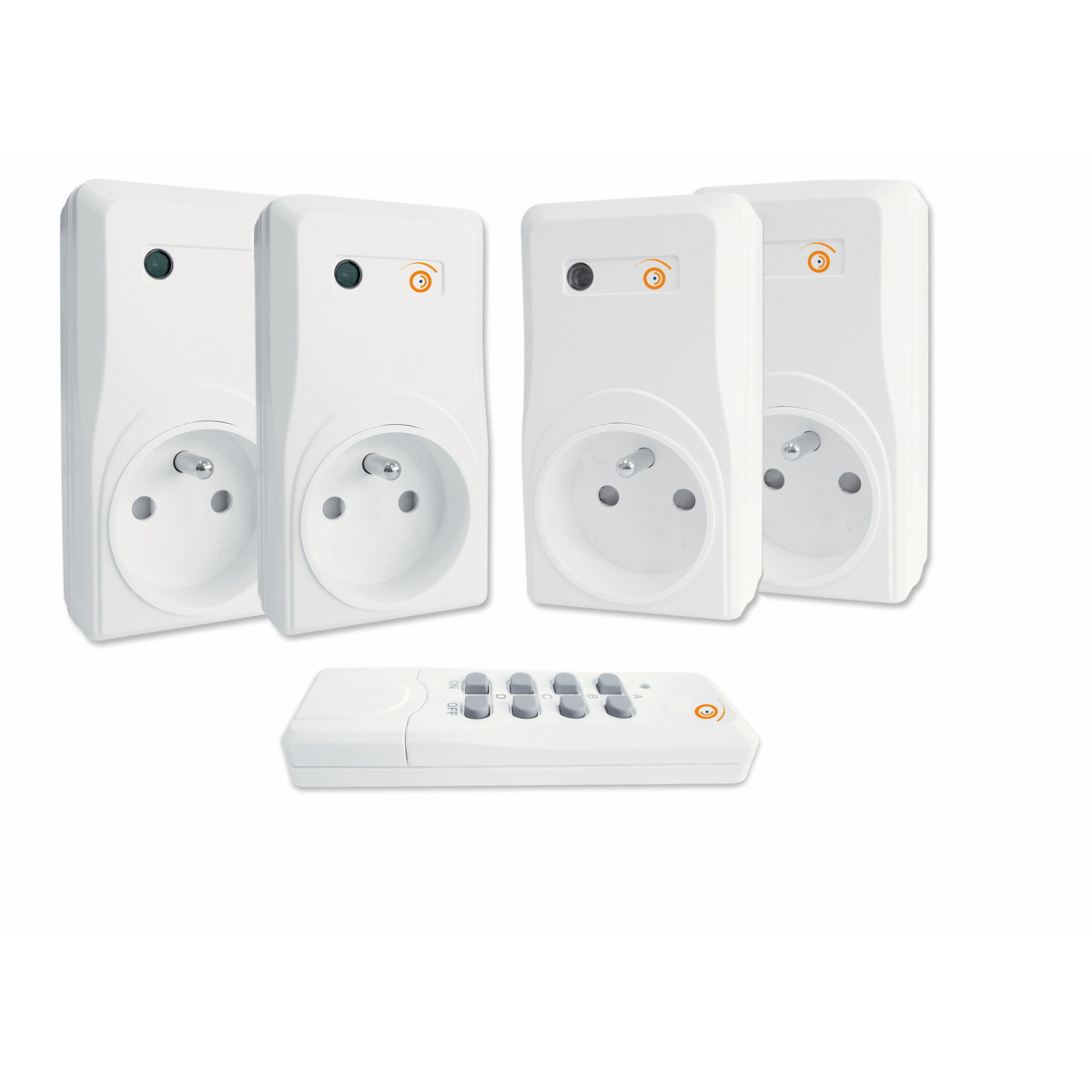 Lot de 4 prises télécommandées + télécommande SEMAC