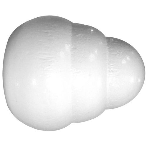 2 embouts bois à gradin Ø20 laqué blanc