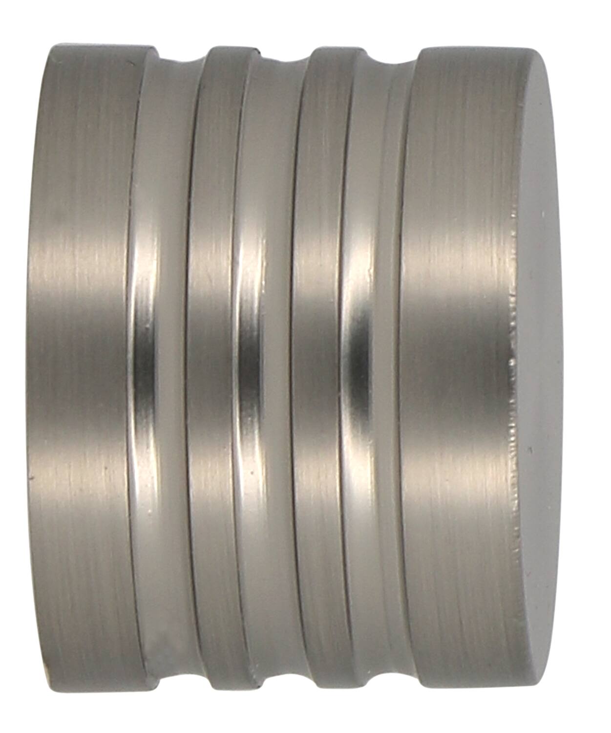 2 Embouts métal Ø20mm Minium Chromé Mat