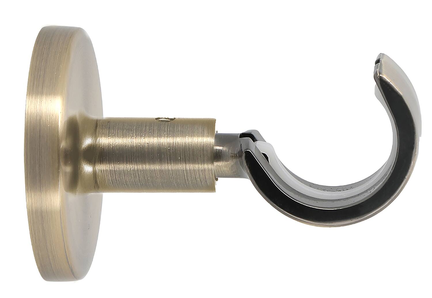 Support métal Ø28mm Ouvert 60mm Doré Vieilli