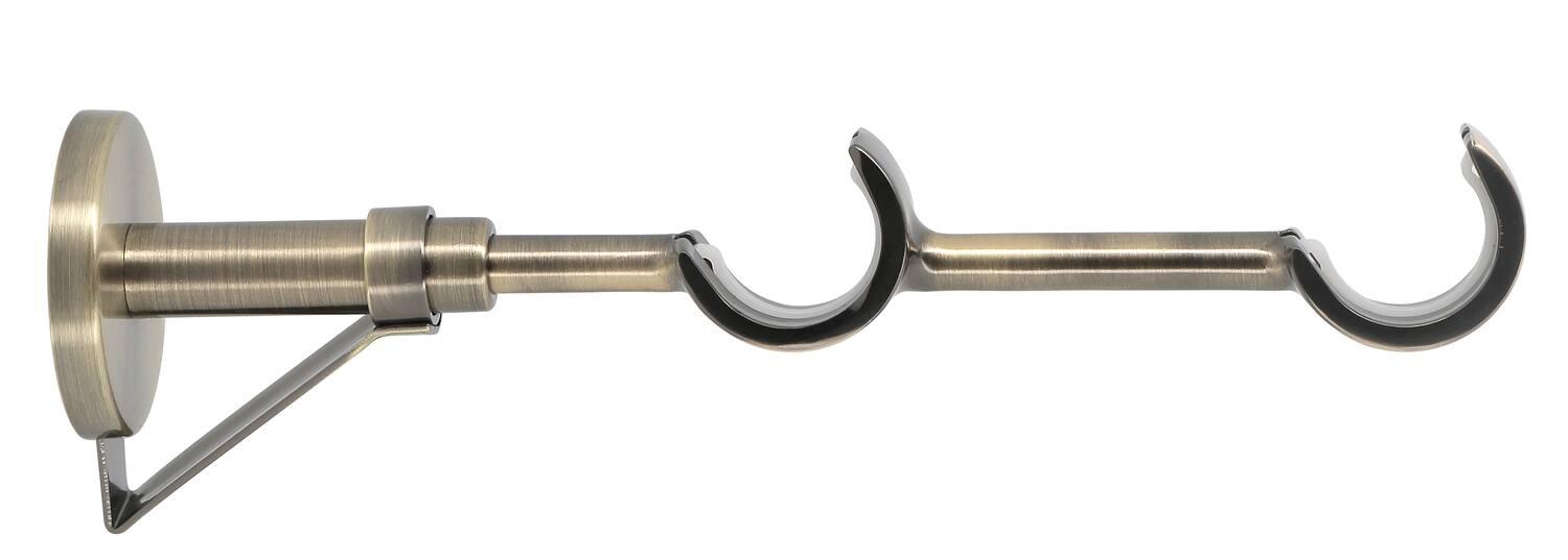 Support métal Ø28mm Double 115-215mm 150-250mm Doré Vieilli