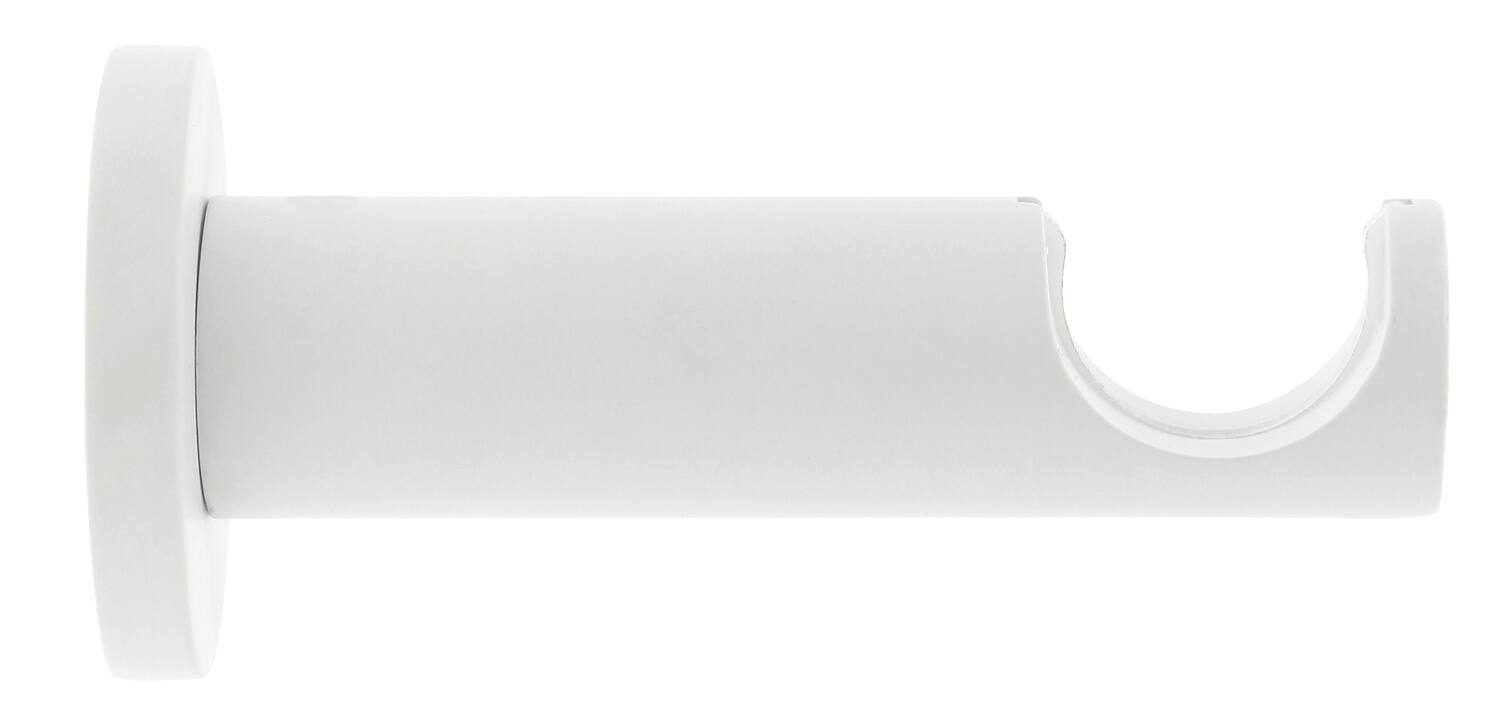 Support métal Ø28mm Tige 60mm Blanc Mat