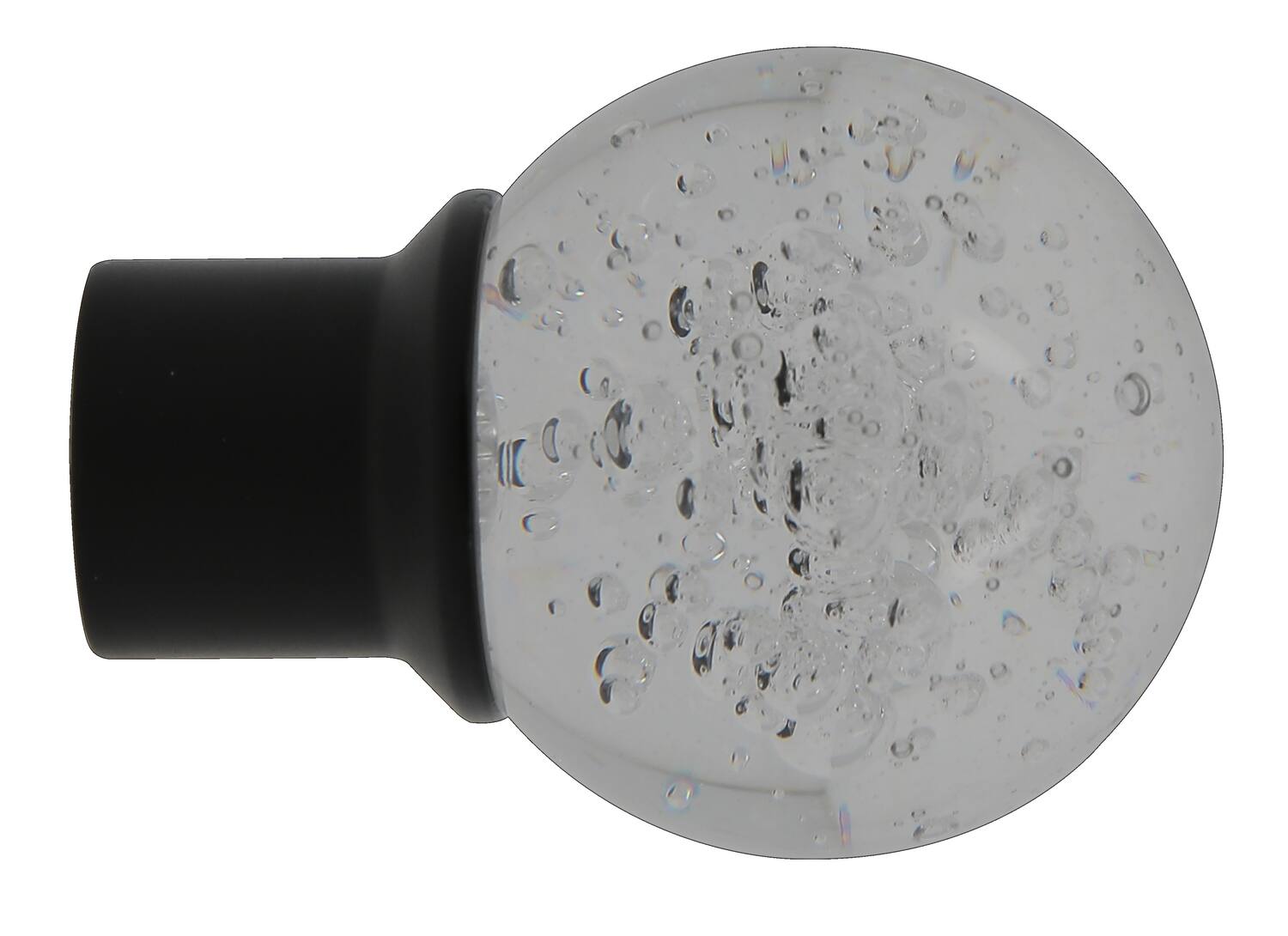 Embout métal Verre Ø20mm Helium Noir Mat