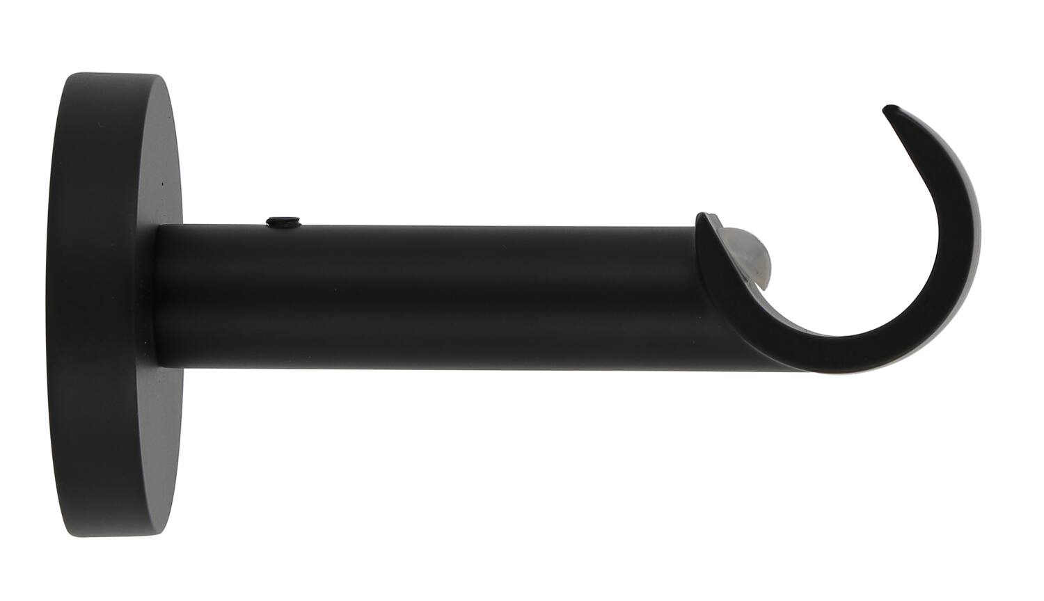 Support métal Ø20mm Ouvert 80mm Noir Mat