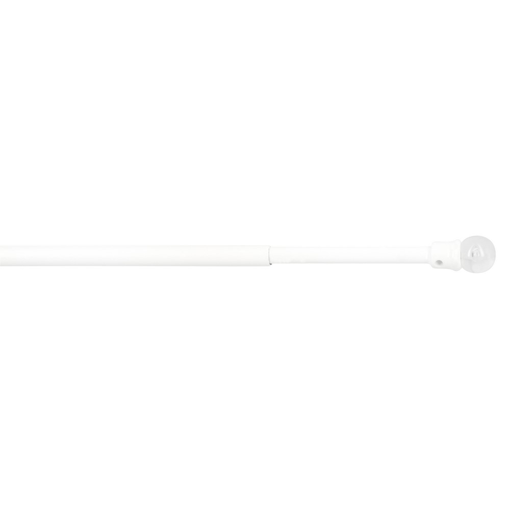 Tringle de Vitrage Ø7mm Embouts Boule Translucide 40-65cm Blanc Mat - MOBOIS