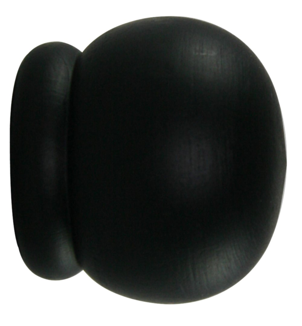 2 Embouts anglais bois Ø28mm noir mat