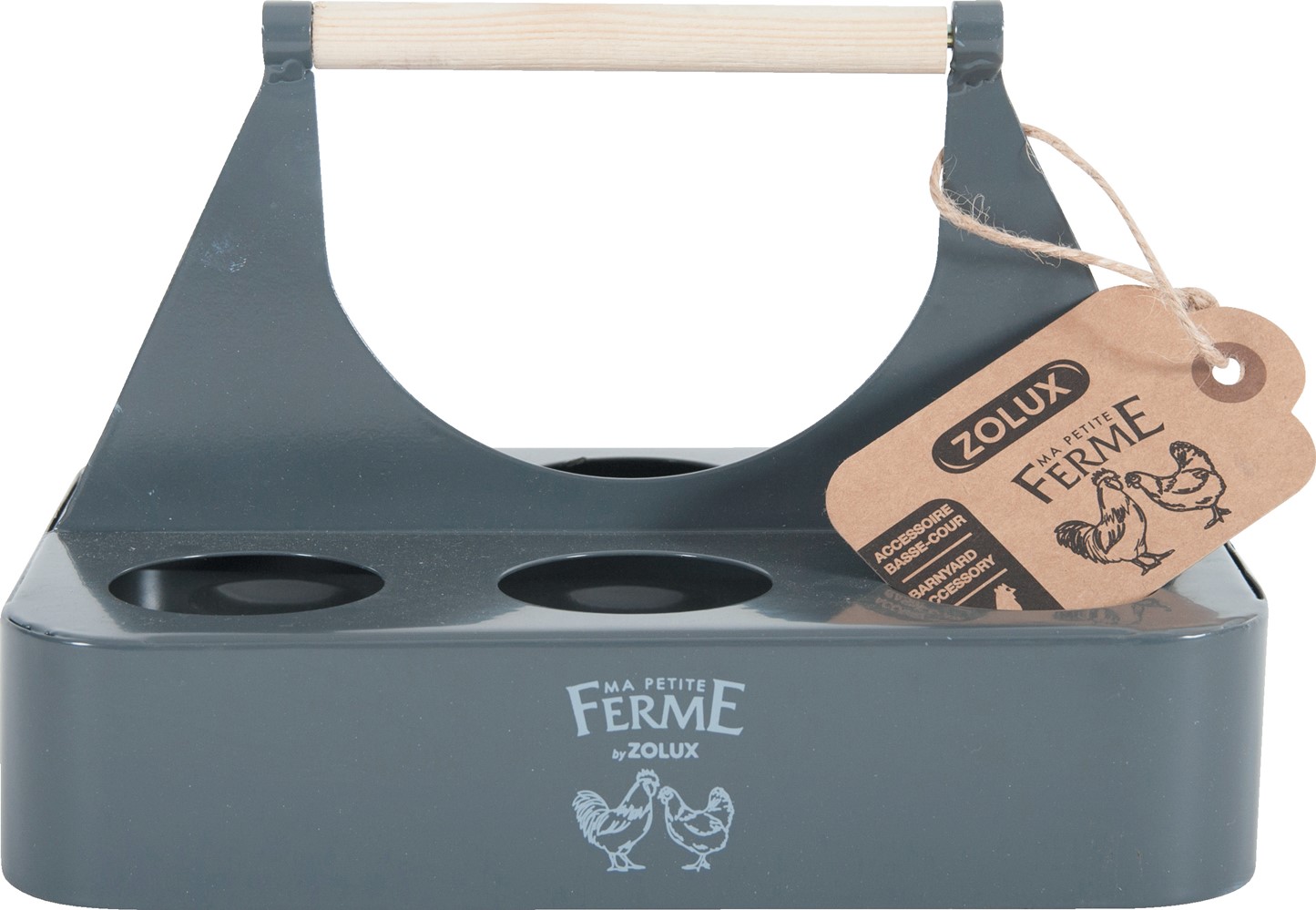 Porte œufs en métal Ardoise