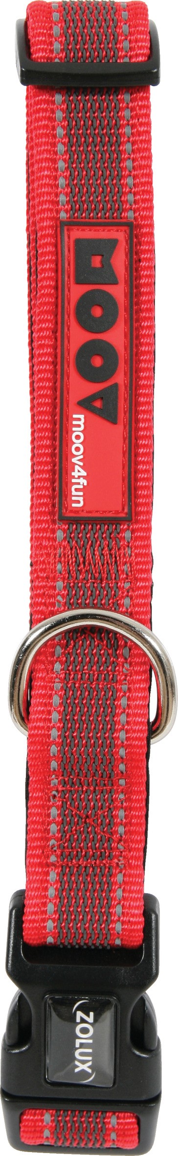 Collier réflectif Moov - 40mm - 51 à 67cm - Rouge