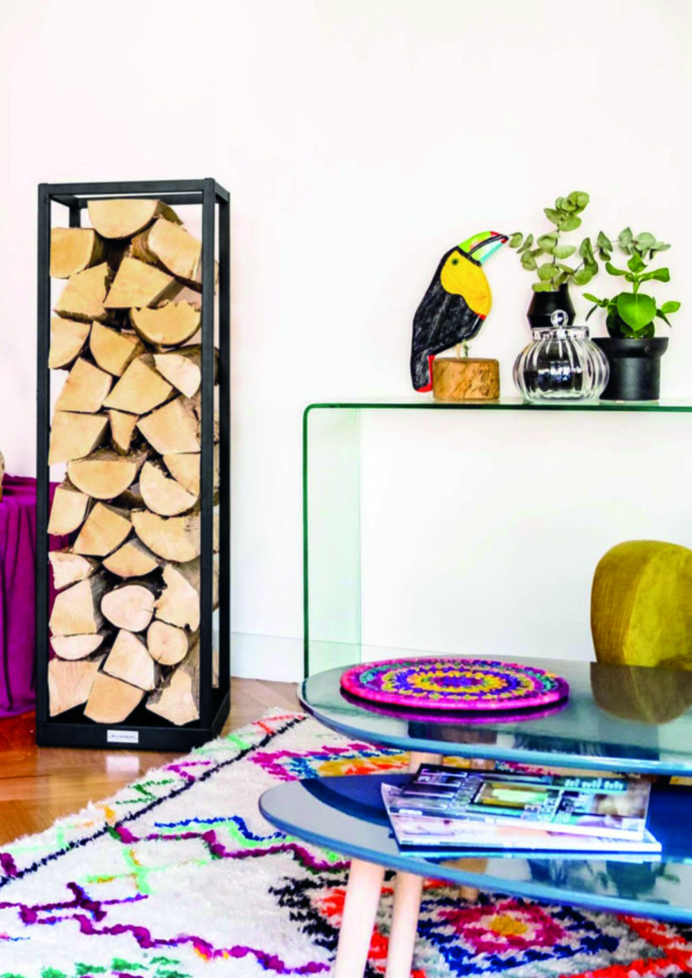 Range-bûches “actuel” noir - LE MARQUIER