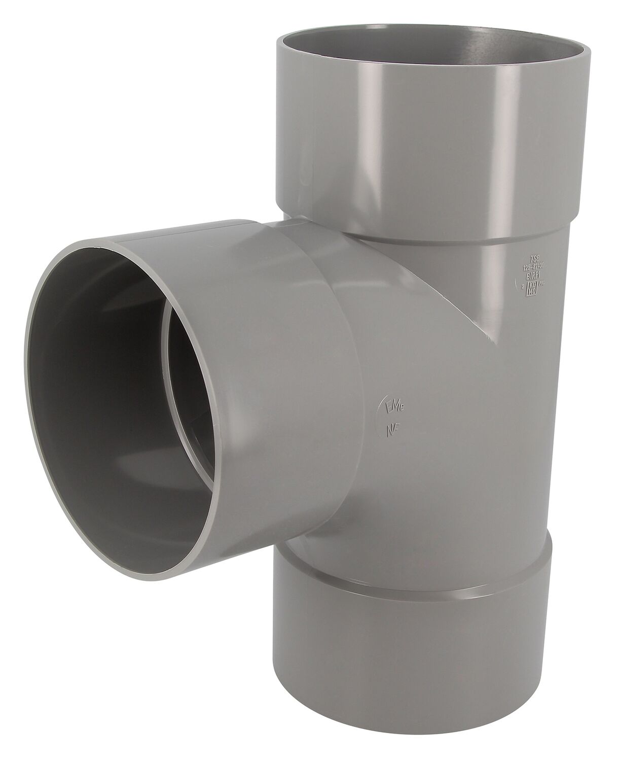 Té évacuation Ø125 87°30 FF - GIRPI