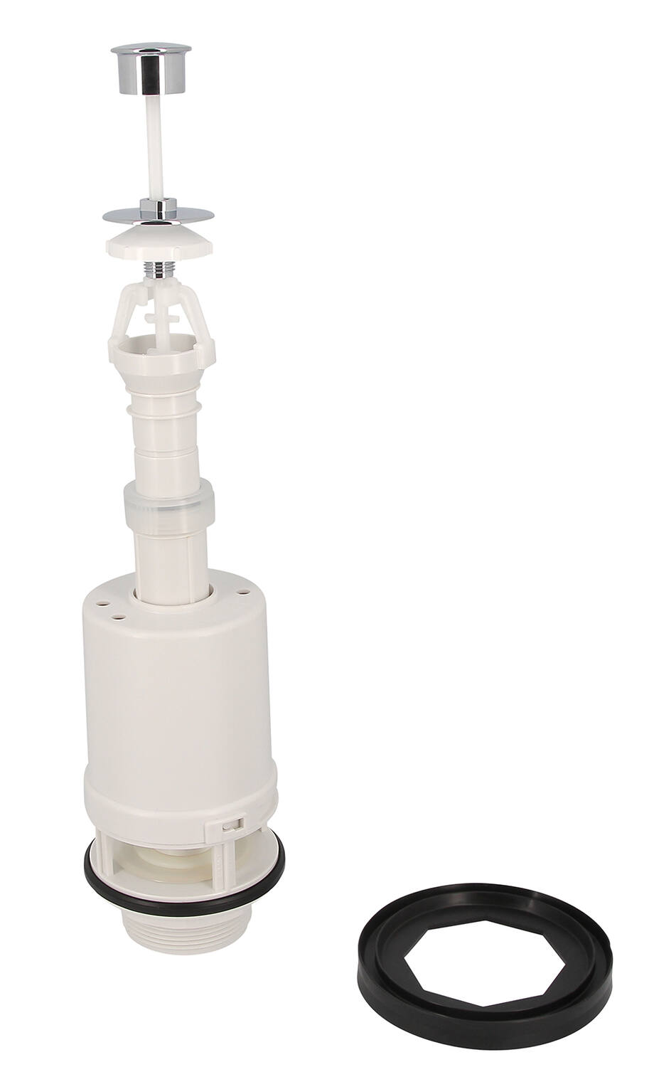 Mécanisme à tirette bouton chromé