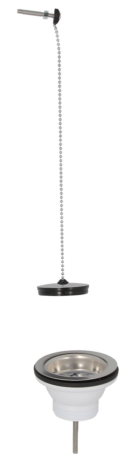 Bonde à bouchon pour évier perçage Ø60mm