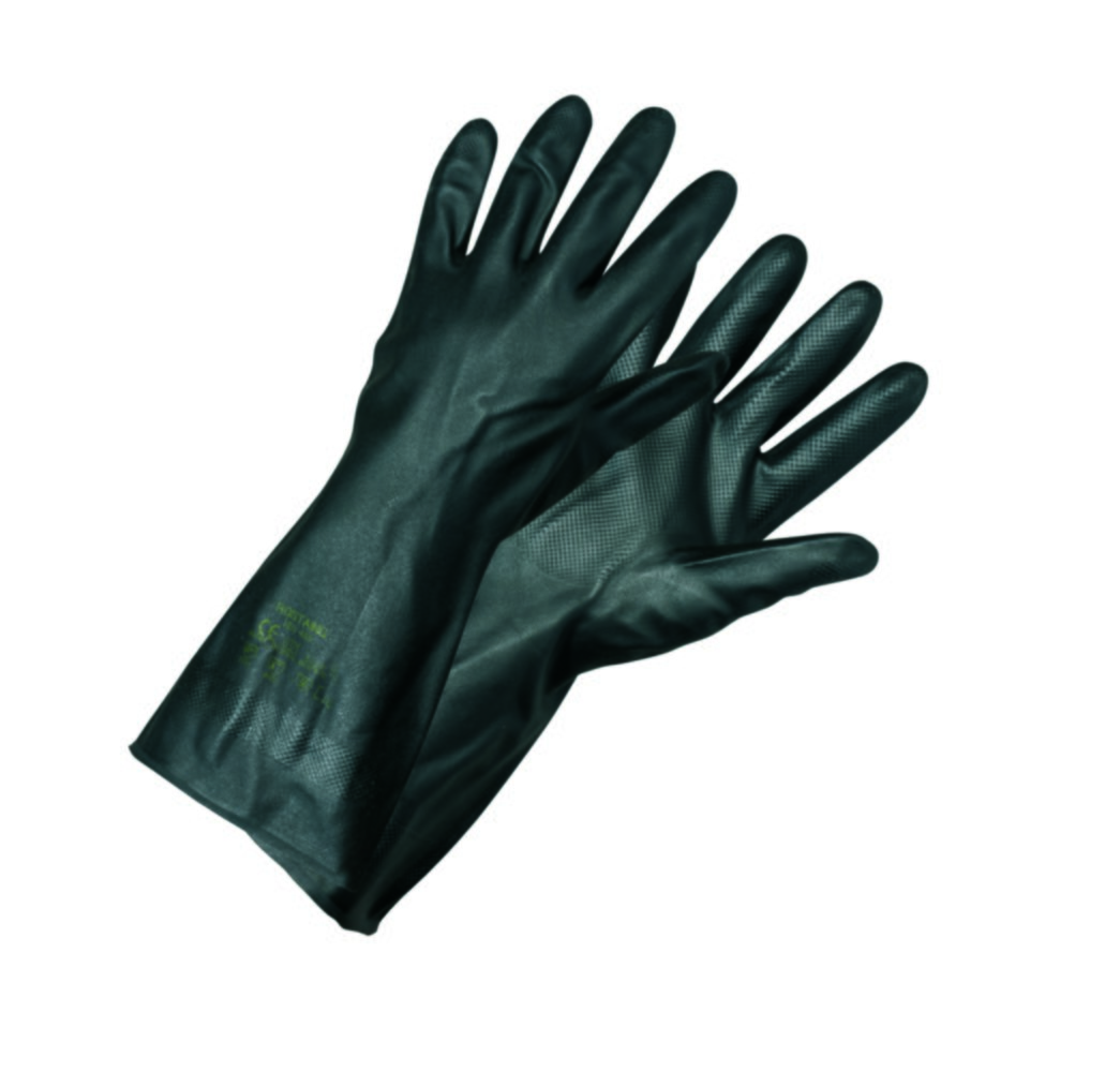 Gants de protection chimique longs fins noir Taille 07