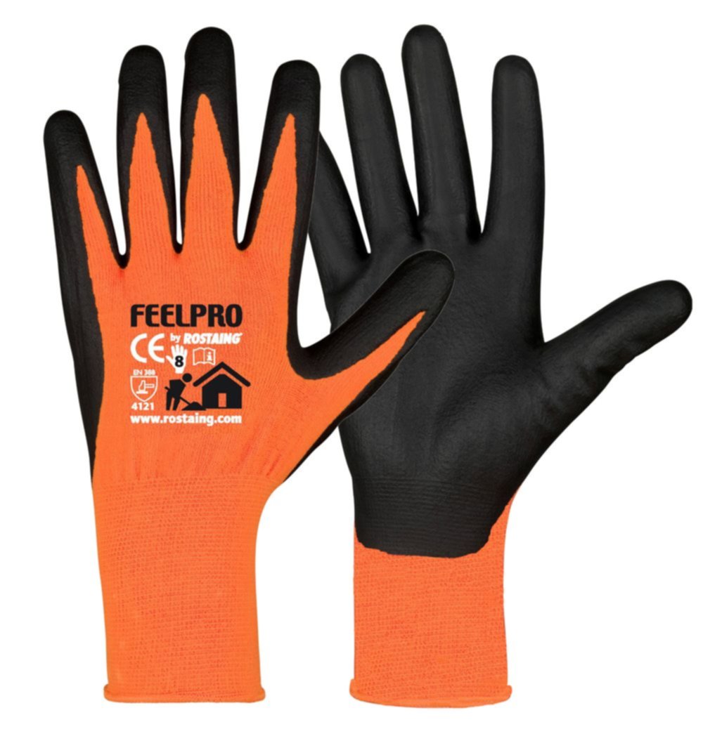 Lot de 5 paires. Gant fin tactile téléphone pour BTP T11