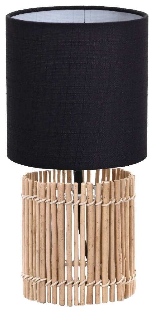 Lampe bois Ø15xH.31cm Bocage noir - SEYNAVE