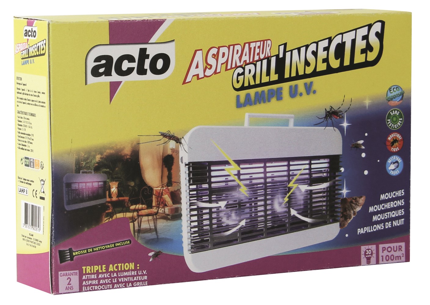 Grill'insectes-aspirateur lampe U.V - ACTO