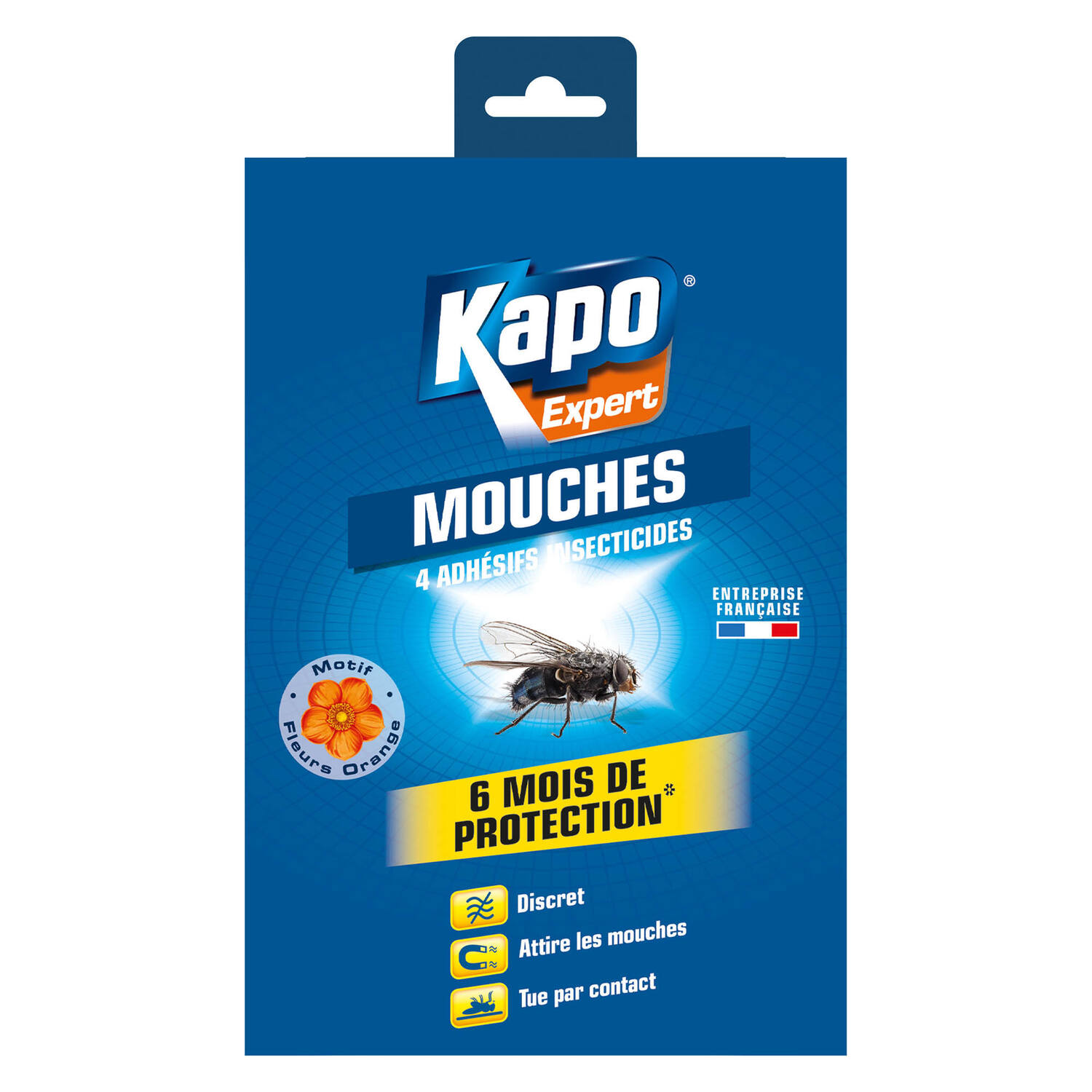 4 bandes adhésives anti-mouches fleurs - KAPO