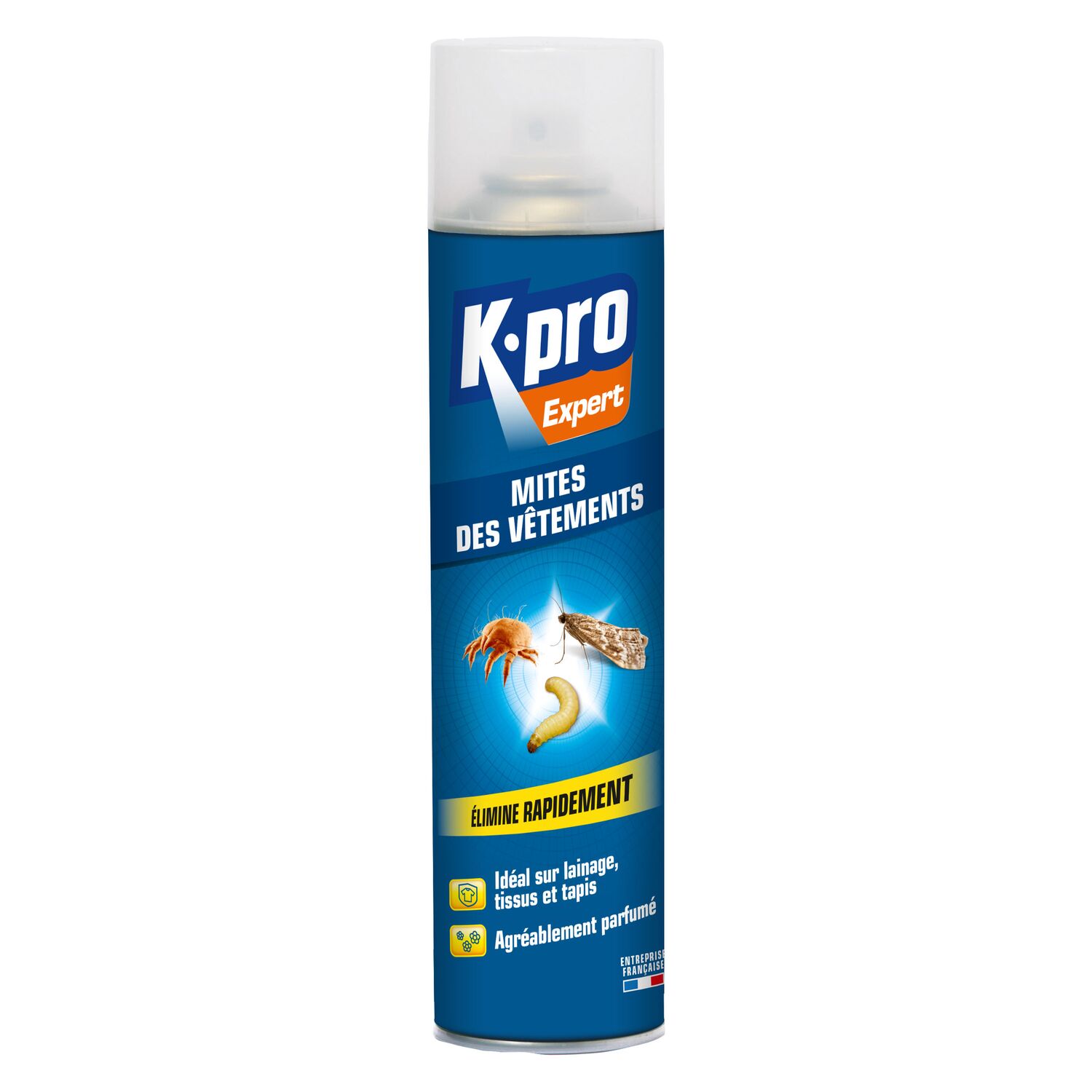 Aérosol mites et larves de vêtements 400ml - K.PRO