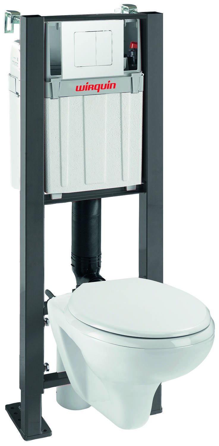 WC suspendu universel Linéo Stone + abattant frein de chute - WIRQUIN