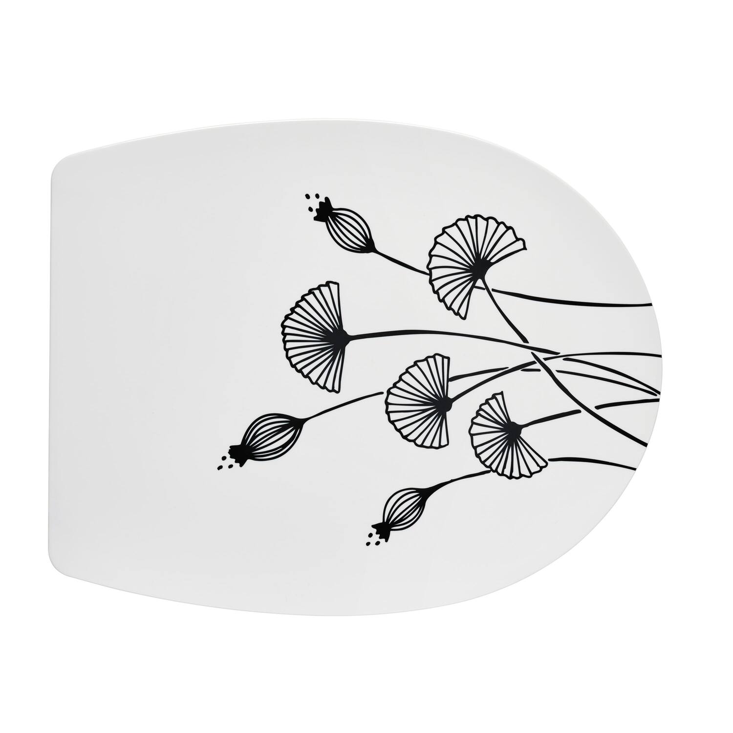 Abattant WC thermoplastique Marbella décor fleurs - WIRQUIN