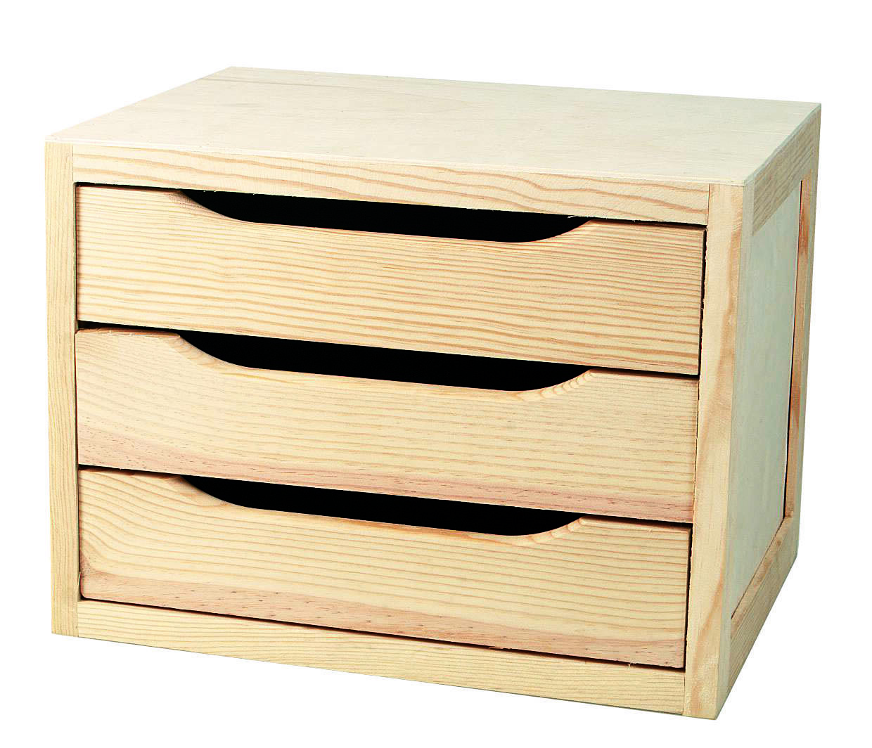 Bloc 3 tiroirs en pin massif 39x29,5x30cm - SERVARY