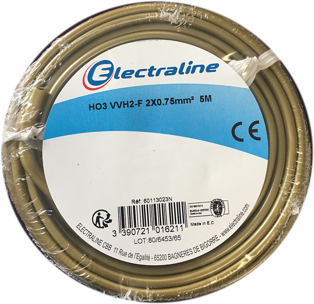 Cour.Film HO3 VVH2-F 2X0.75mm² V/O 5M