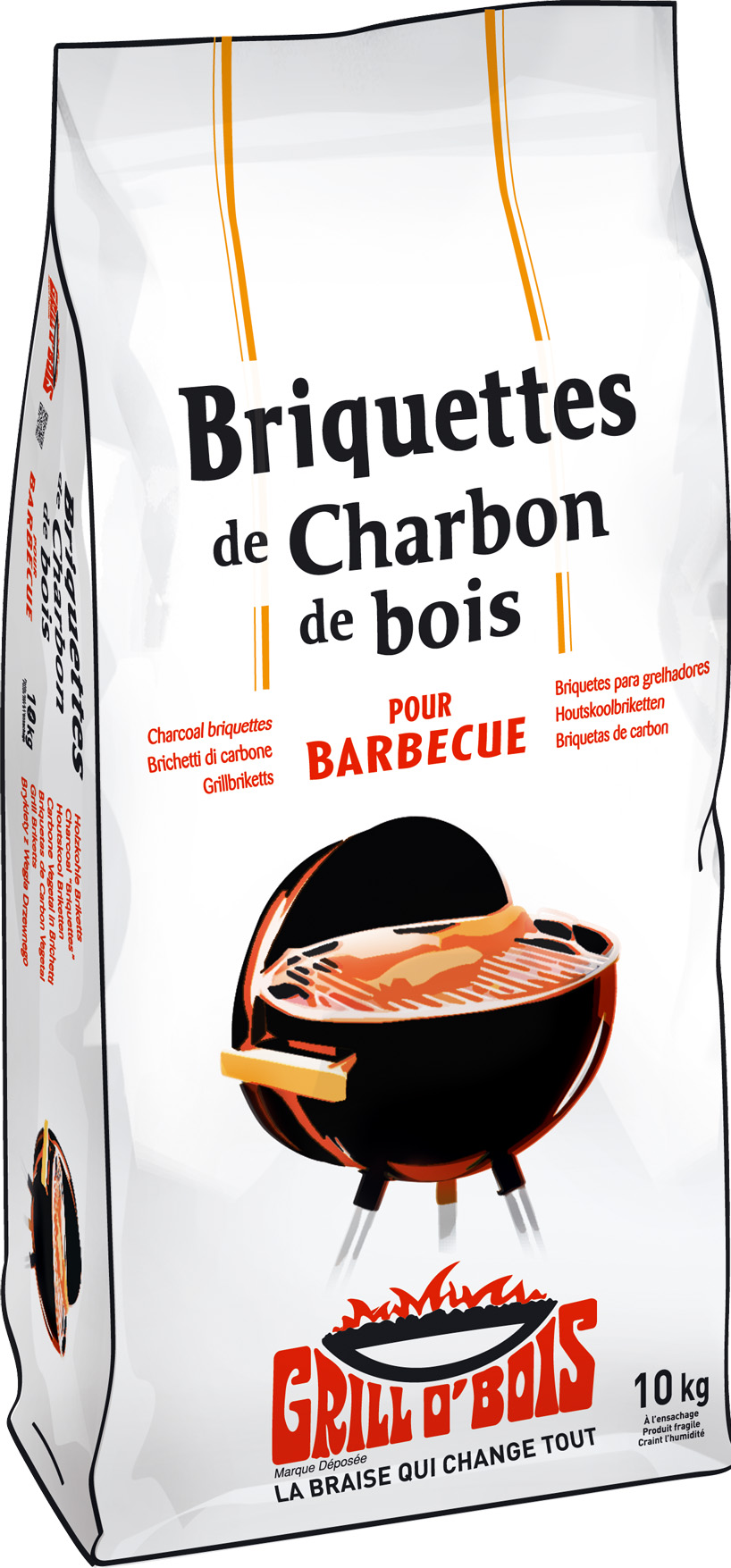 Briquettes de charbon de bois 10 kg - GRILL O’BOIS