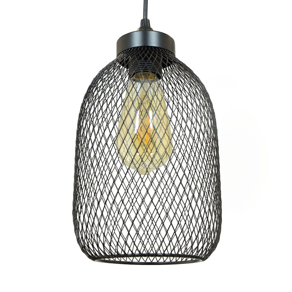 Suspension verline grillage noir
