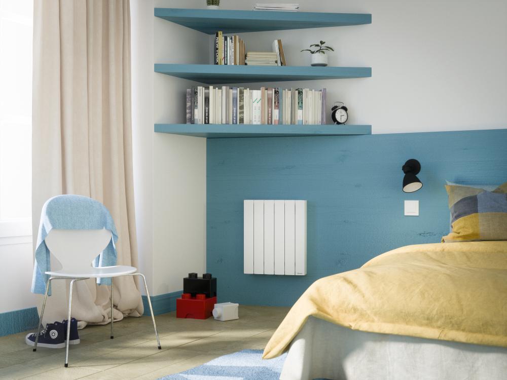 Radiateur inertie fluide Orosi 2000W horizontal blanc - SAUTER